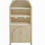 Modern Farmhouse Wood Kitchen Storage Cabinet, Arched Storage Display Cabinet with Adjustable Shelves, Versatile Cupboard Kitchen Pantry