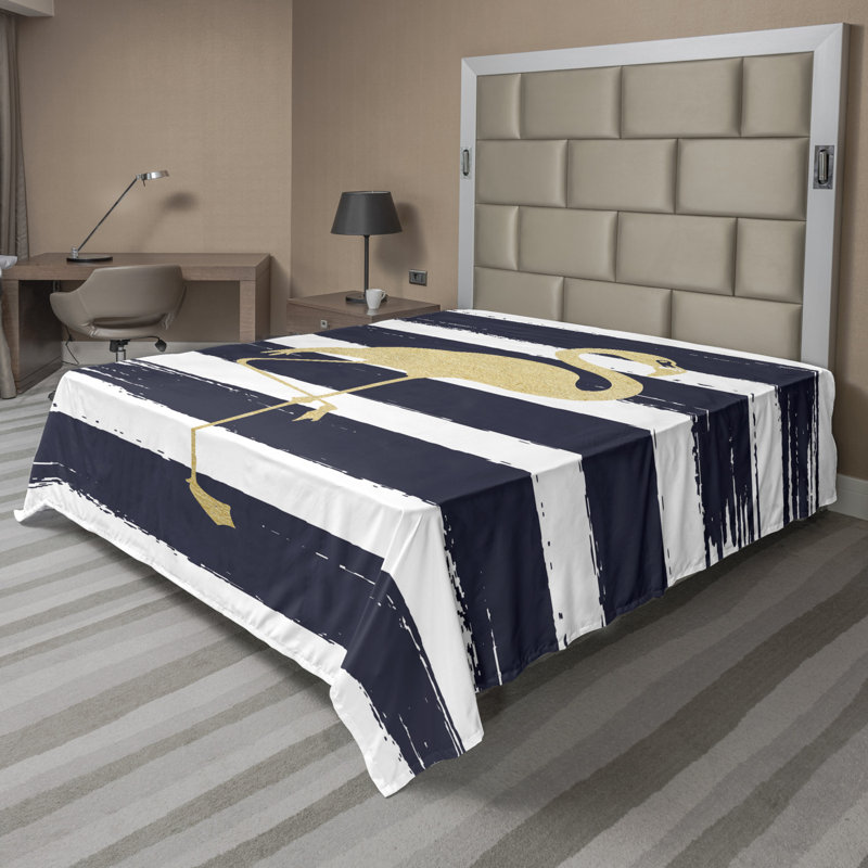 Microfiber No Pattern And Not Solid Color Flat Sheet, California King