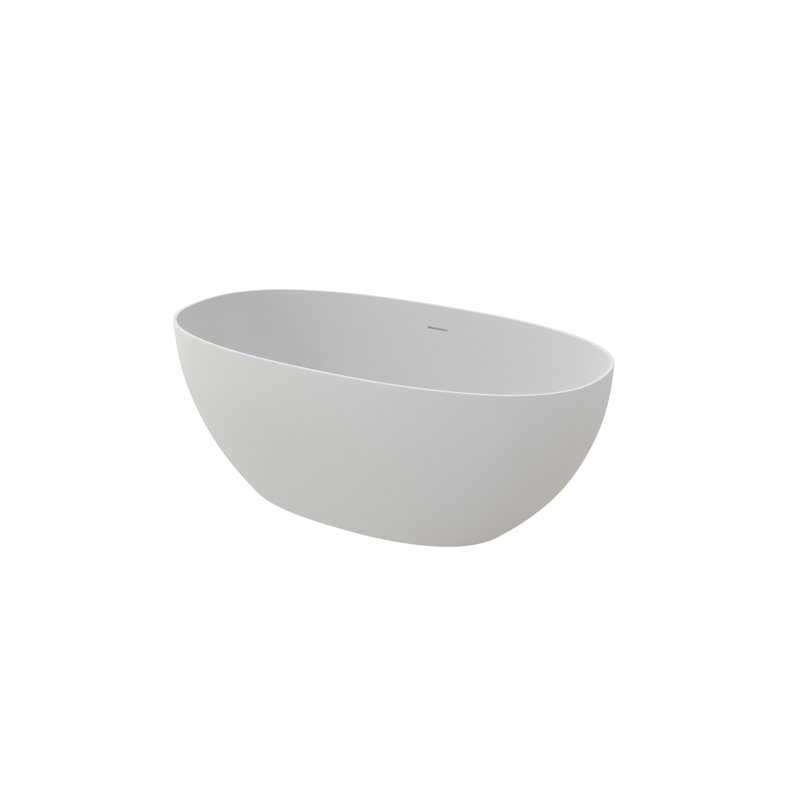 Solid Surface Soaking Bathtub - Deep Soak Freestanding Tub