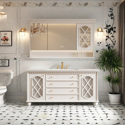 American retro and simple bathroom cabinet