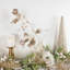 Vaporisateur de Noël artificiel à feuilles scintillantes - 32 po - blanc et or