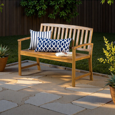 Farmhouse-Style Wood Bench