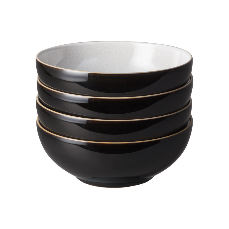 Denby Elements Cereal Bowls, Black