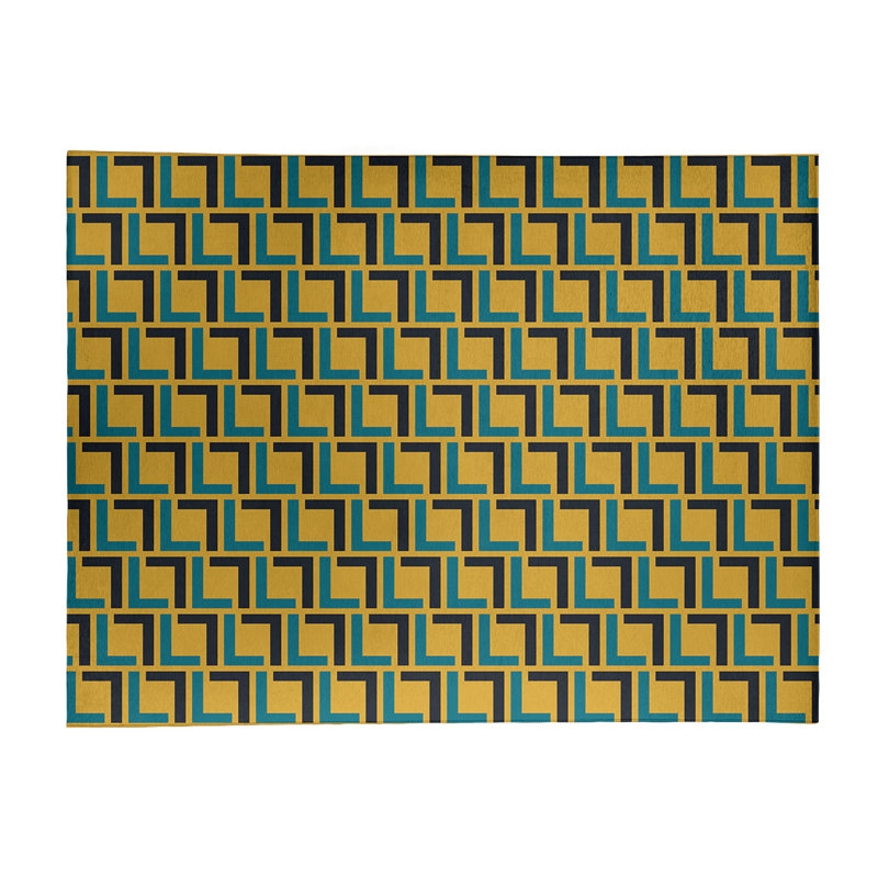 Geometric Indoor Rug, Rectangle 5' x 7'