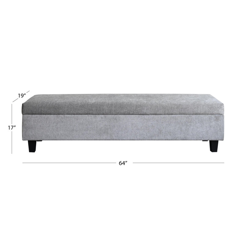 Atiqa Upholstered Ottoman, Gray