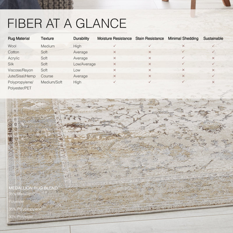 Large Gray and Beige Oriental Viscose Area Rug