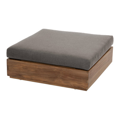 Pacific Outdoor Teak Standard Ottoman with Sunbrella Cushion