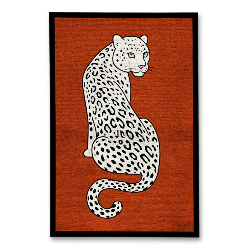 Tapis blanc tissé à imprimé tigre Mosso, 3'3" x 6'7"