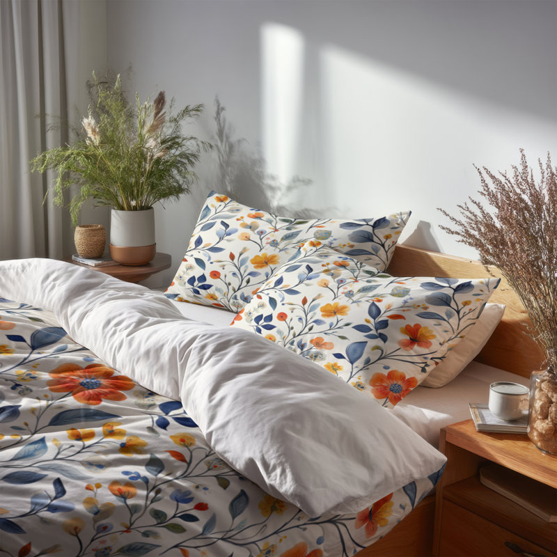 Ensemble de literie 3 pièces Boho - Ensemble de housse de couette et coussin décoratif