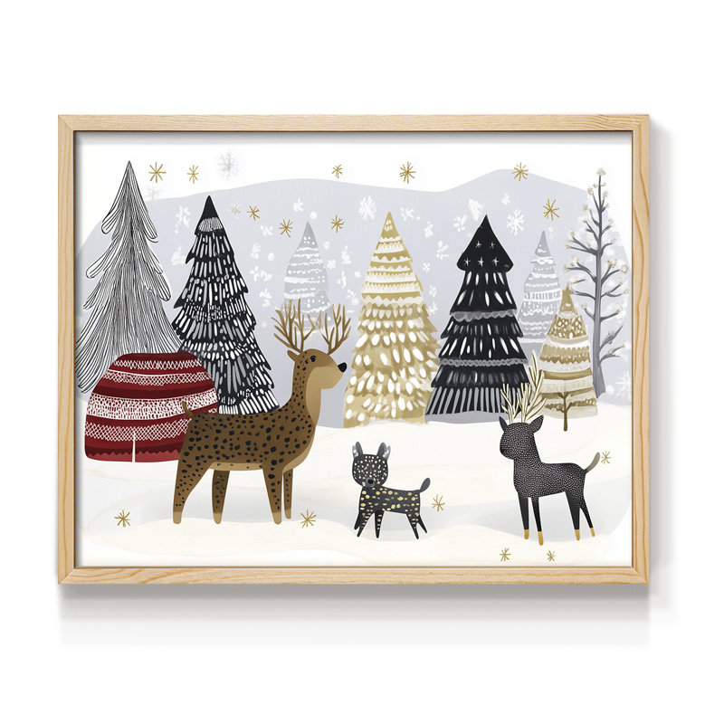 Art de Noël - DCXCI - Reproduction encadrée - Restickable, Naturel, H 16 po x l 20 po