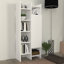 Bibliothèque de style scandinave, blanc, 21,7 po x 51,2 po x 9,8 po | 100% panneau de particules enduit de mélamine, épaisseur: 0,7 pouce | Nombreuses tablettes, fixation murale, rangement supplémentaire | Design moderne pour la maison et le bureau