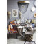 Brass & Leather Fringe Chandelier
