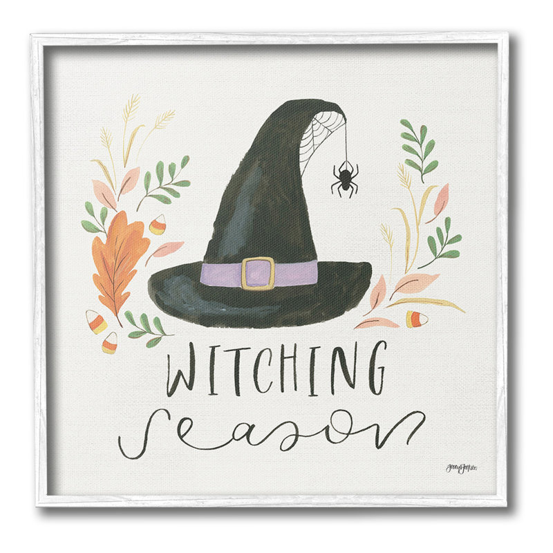 "Cadre photo unique" Whimsical Witching Season "par Jenaya Jackson sur toile, H 17 po x l 17 po