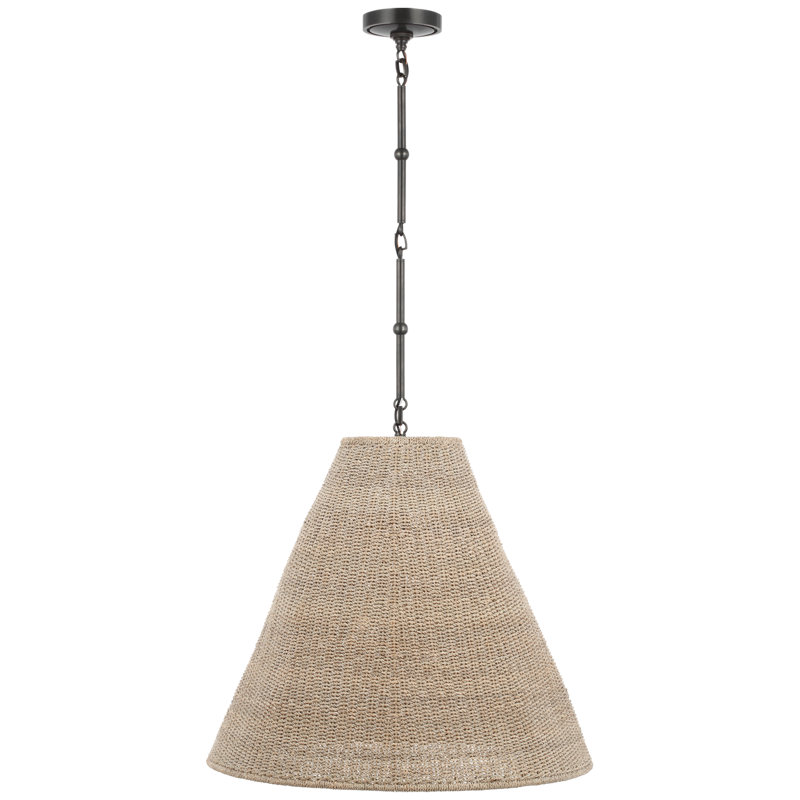 Goodman Pendant by Thomas O'Brien, Bronze, Ash, 22.75" H x 24" W x 24" D