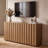 Modern TV Stand for TVs up to 65 Inches, Wood Entertainment Center with Fluted Doors, Storage Cabinets and Adjustable Shelves, Media Console Table for Living Room Bedroom-129412163