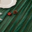 Chemin de table 3 pièces vert émeraude 120 pouces pour la fête | Pour le mariage, fête de fiançailles, fête de fiançailles, fête de fiançailles, décoration de maison rustique 10 pi
