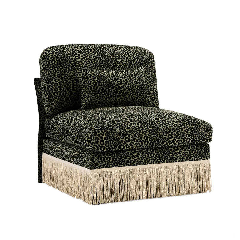 Fauteuil d'appoint sans accoudoirs avec 1 coussin