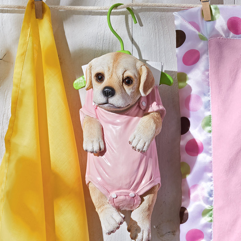 Statue de chiot Labrador Retriever suspendu