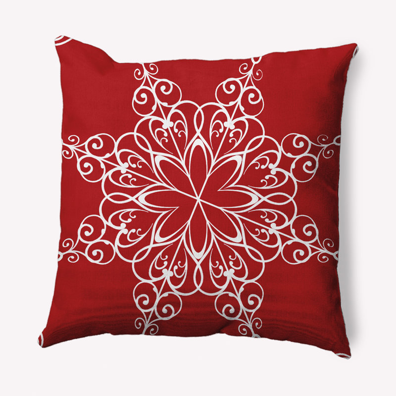  Flocon de neige_Sq, 16 po x 16 po, Non, Rouge vif