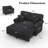 Chenille Chaise Lounge Sofa Bed With Removable Cushion-1238241495