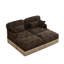 Comfy Chenille Leopard Print Loveseat Sofa-1877112208