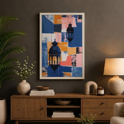 Lanterns in Geometry Eclectic - Wrapped Canvas