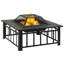 Hadenson Square Steel Wood Burning Fire Pit