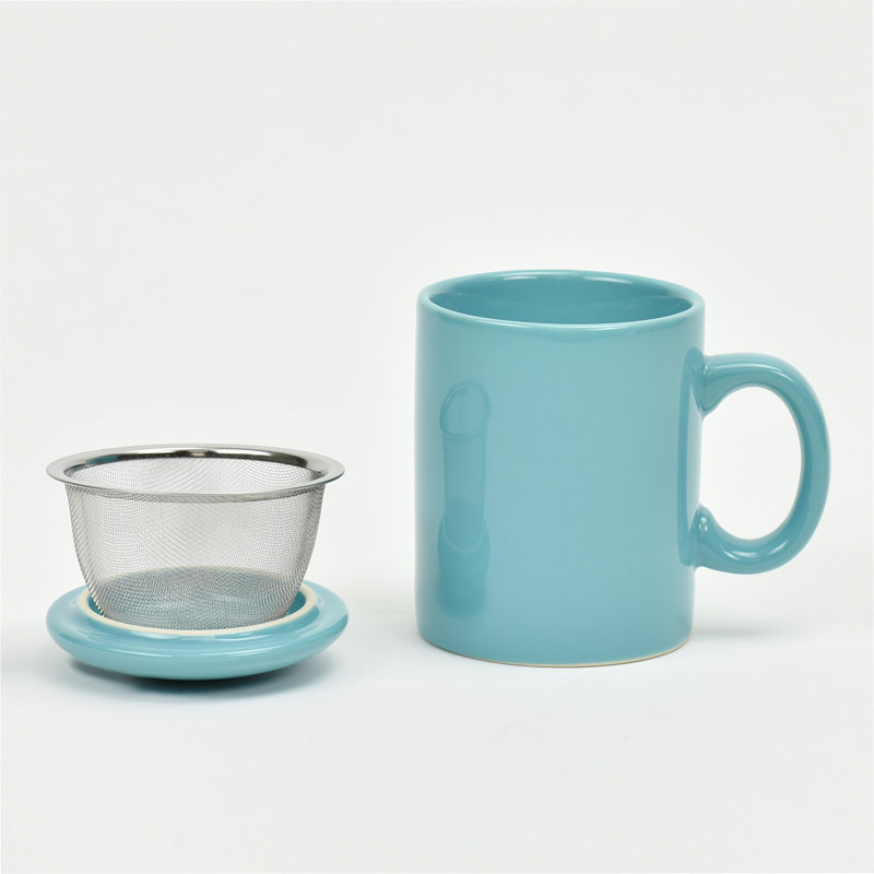 Grande tasse à café à infusion 11 oz. Reinhold, Turquoise