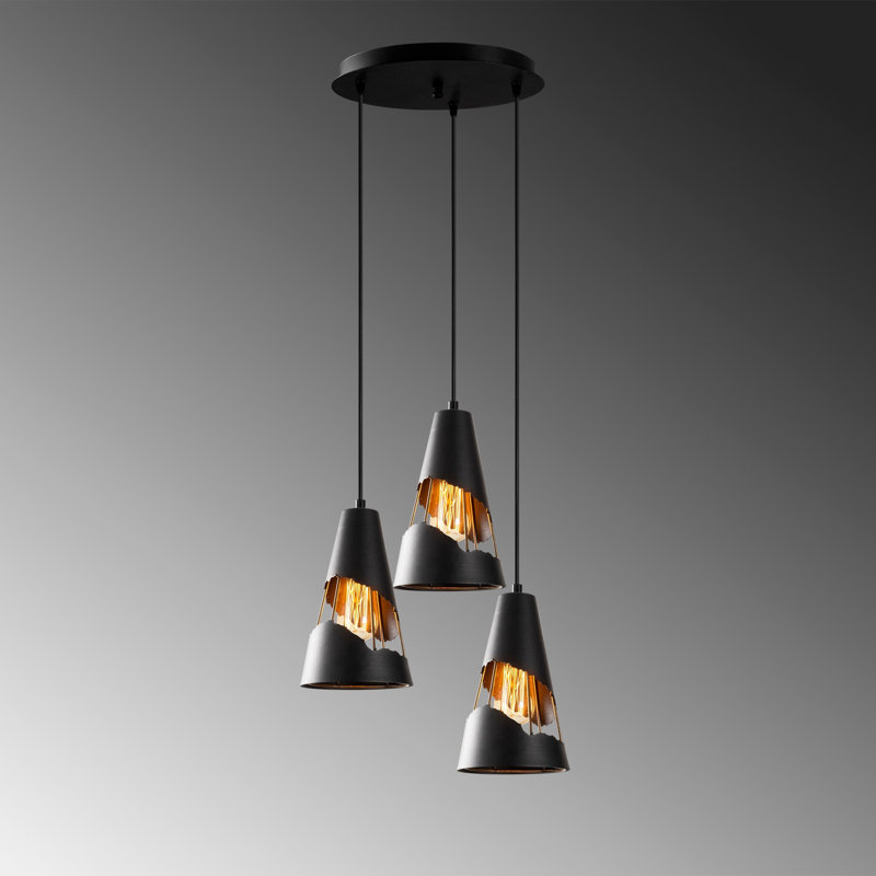 3 - Light Black Cluster Pendant