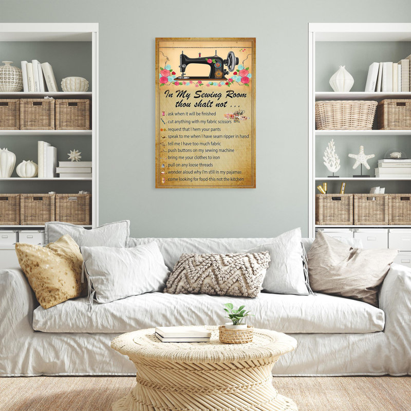 «In My Sewing Room», impression sur toile, H 20 po x l 16 po x P 1,25 po