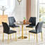 Ensemble repas luxueux en verre avec chaises ergonomiques
