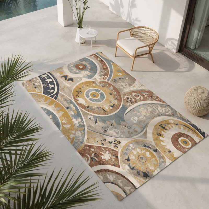 Flashy Streak Indoor And Outdoor Area Rug, Rectangle 4' x 6'