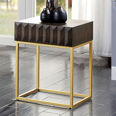 Beradley Solid Wood Top End Table with Storage