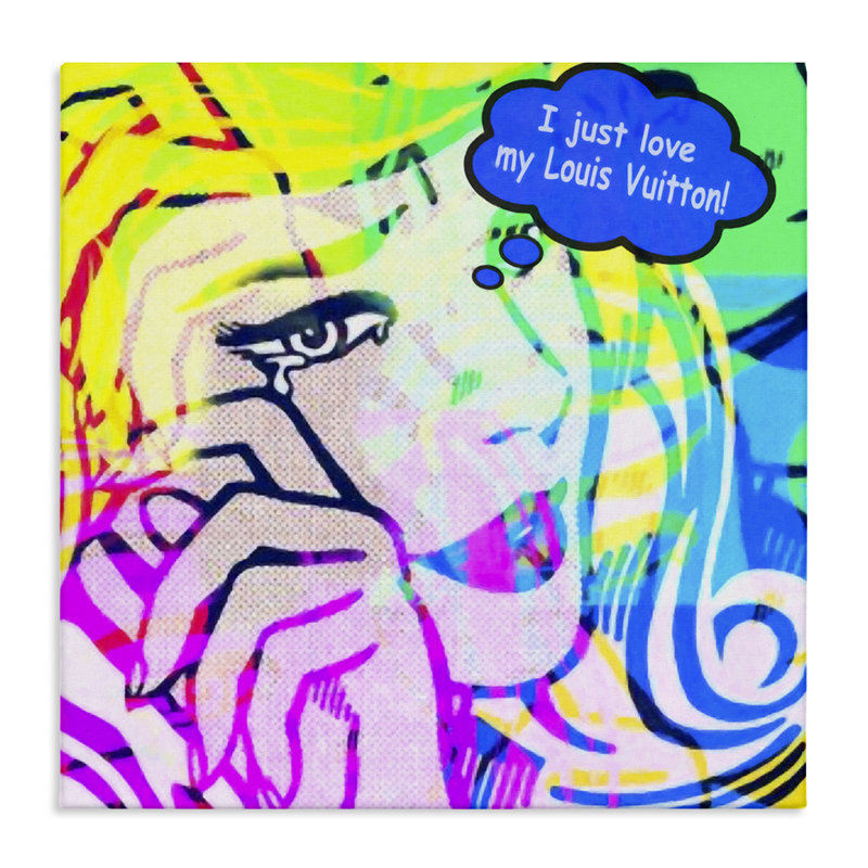 «Pop Comic Style Glam Canvas Wall Art» par Graffi *ee Studios, H 30 po x l 30 po