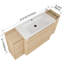 Ensemble de meuble-lavabo simple autoportant 64 "avec lavabo en céramique et tablettes réglables 64"-492021667-501424206