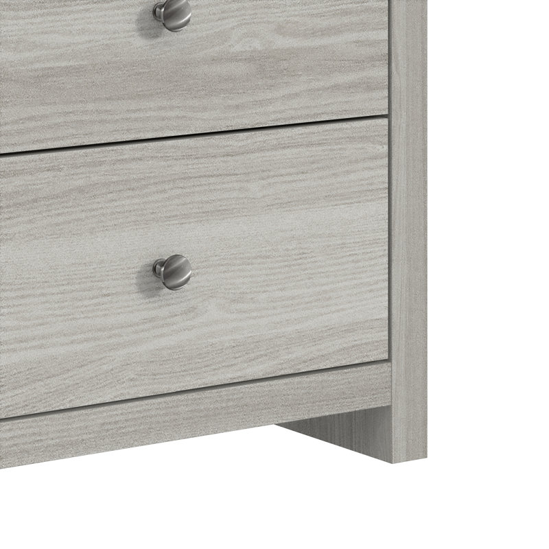Commode double Tevrat à 6 tiroirs, Chêne gris chaud