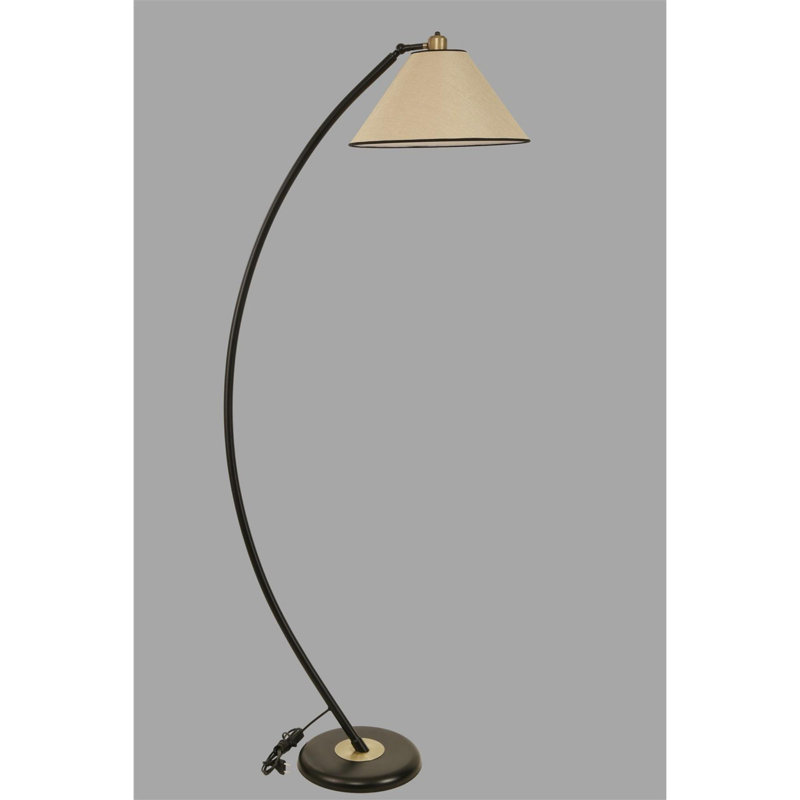 Luro Stylish Adjustable Floor Lamp, Black Metal Body, 67.0 in Height | E27 Socket, Max 60 W | Electrostatic Oven Dried Paint Finish, 11.8 in Leg Diameter | Perfect for Living Room, Bedroom & Office Decor