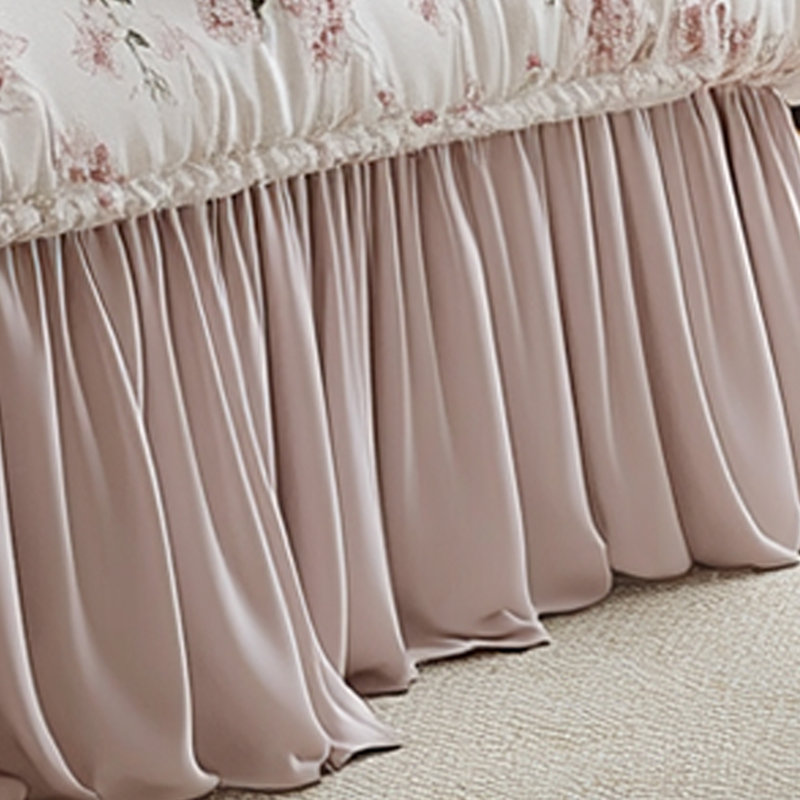 Romantic Rose Floral Bed Skirt