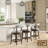  Ruxban 26" Swivel Counter Stool, Weathered Oak, Sand Fabric Seat-427995410