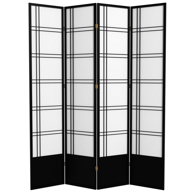 Cloison pliante Keitez, 3 panneaux, Noir