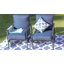Chaise d'extérieur à bascule en métal avec coussins Arnone (ensemble de 2)-842217931