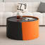 Table basse noire avec tablette - sans assemblage, pour le salon et le bureau-1019504034