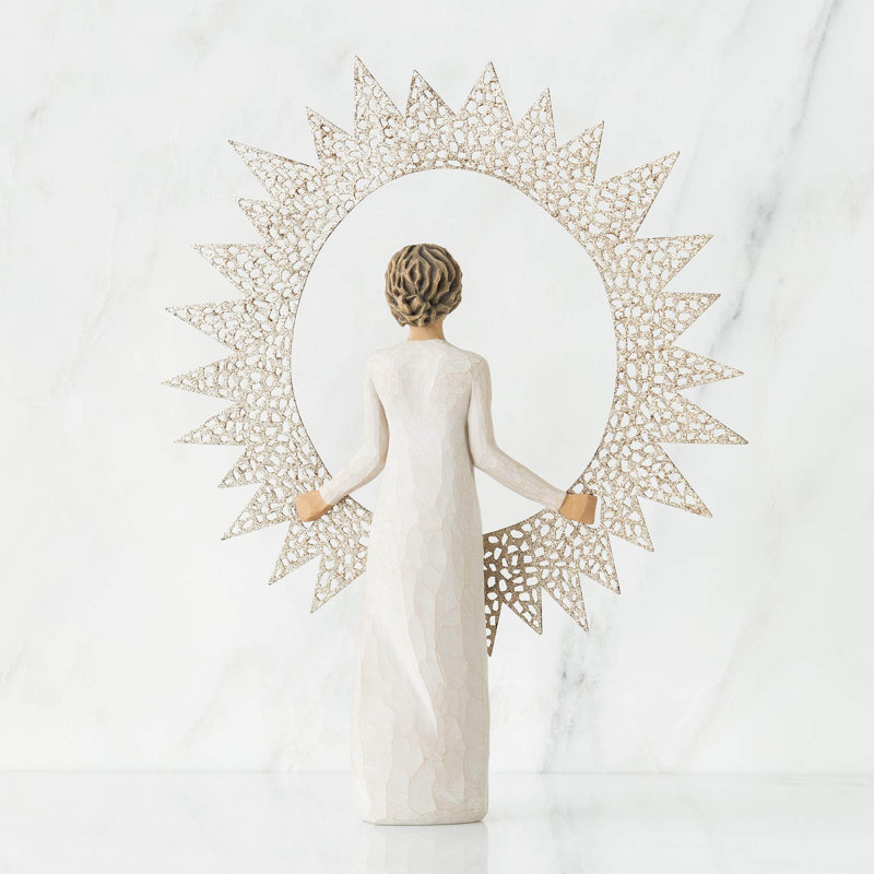 12" Hand-Painted Resin Tree Topper with Glittered Metal Star