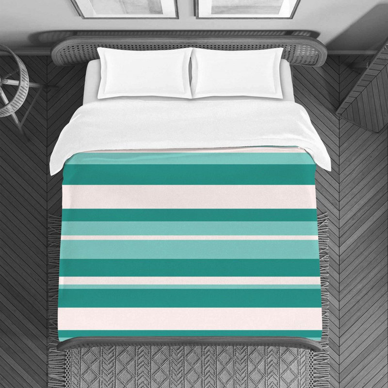 Polyester Striped Duvet Cover, Twin Duvet Cover