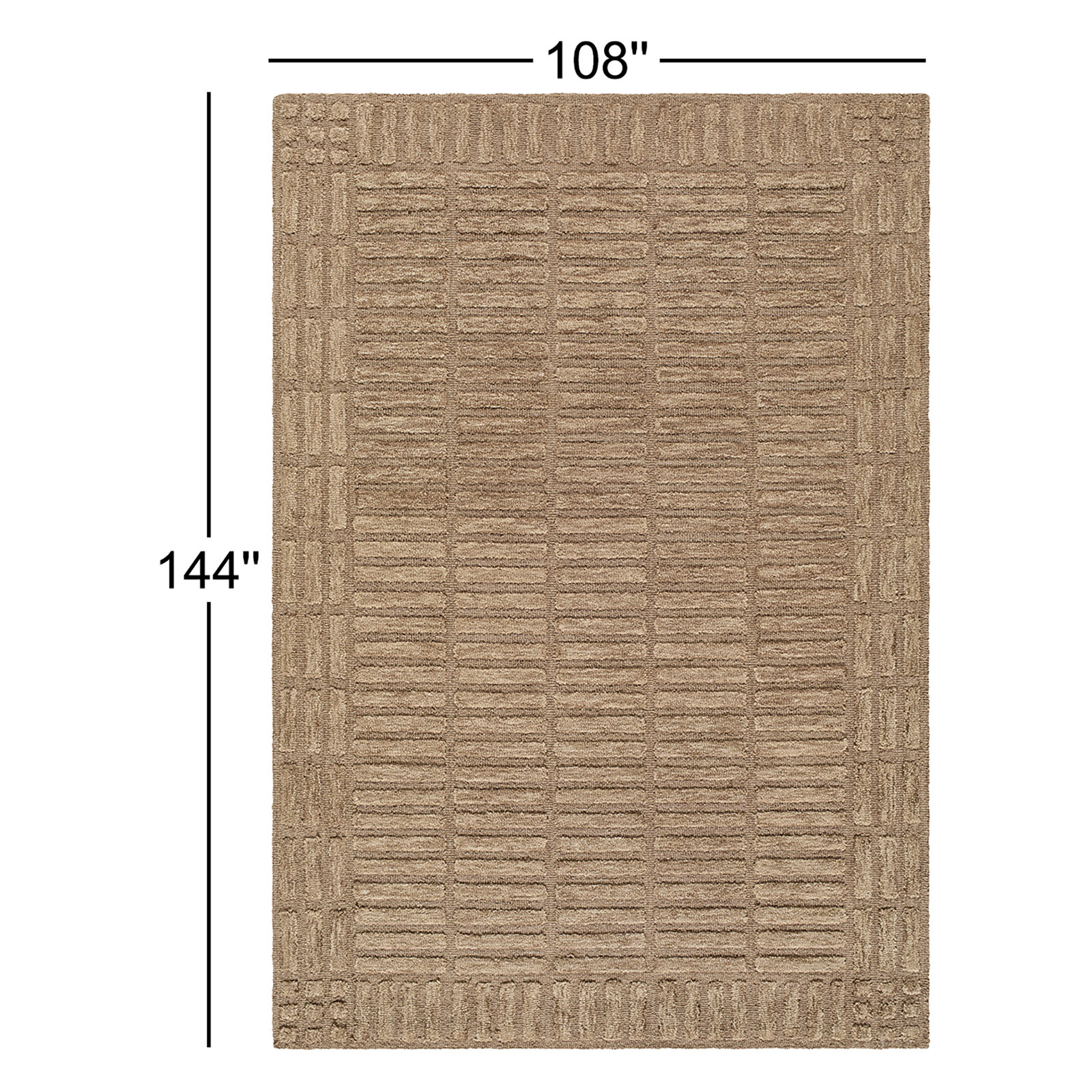 Wright Hand-Tufted Geometric Wool Rug, Rectangle 9' x 12'