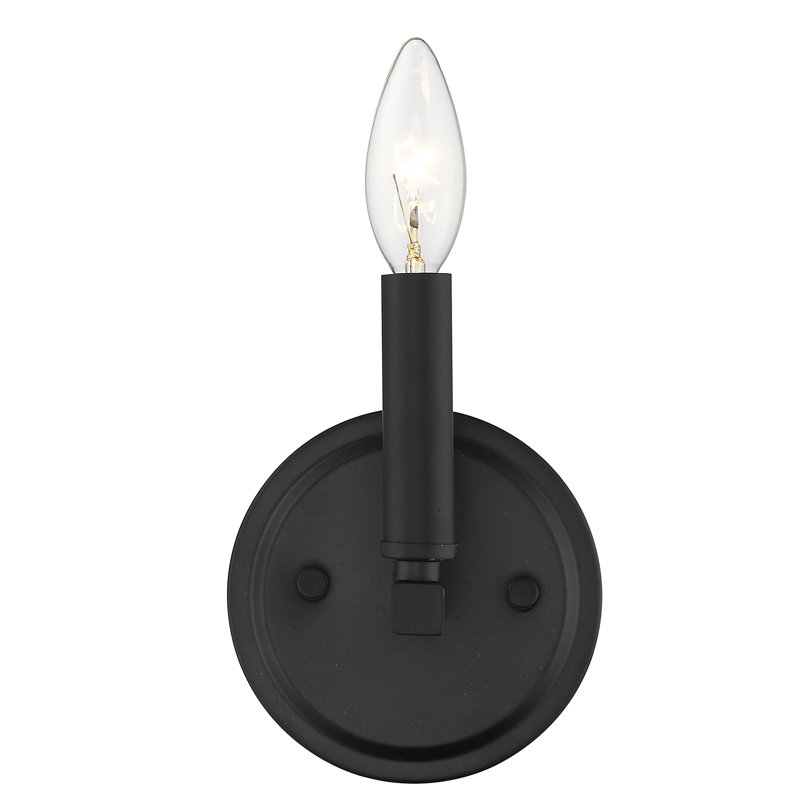 Sawyer Candle Wall Light, Matte Black