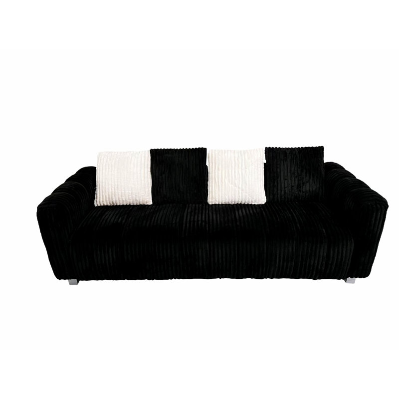 Canapé rembourré, causeuse pour la maison, Noir