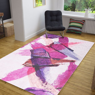 Elegant Hall Carpet (2.5 x 7.5 ft), 100% Polyester, 1.1 lbs/sq ft | 4 mm Pile Height, Recycled Poly Cotton Underside | Machine Washable, Eco-Friendly | Perfect for Entryways, Living Rooms & Hallways