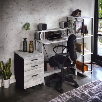 Bureau d'écriture antique blanc et noir