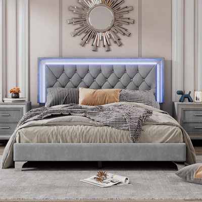 Upholstered Slat Bed